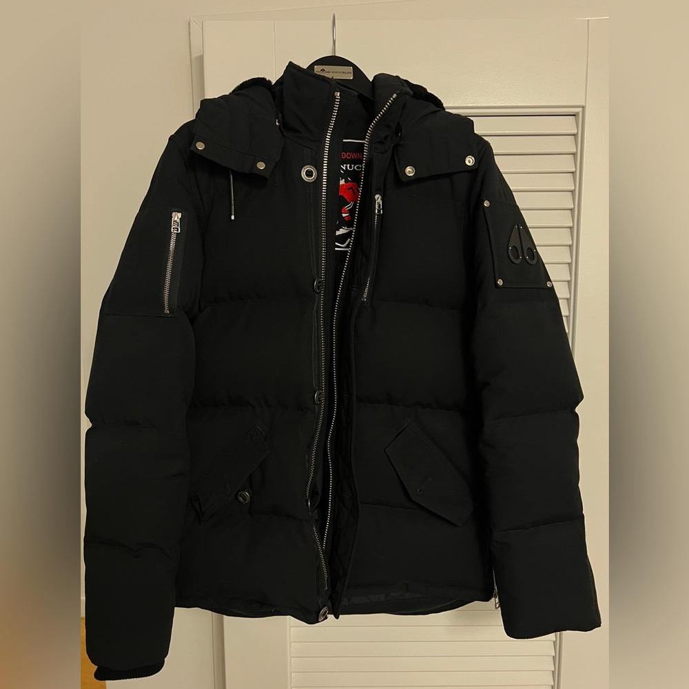 Moose Knuckles Black Down Filled Jacket Size M Wi… - image 1